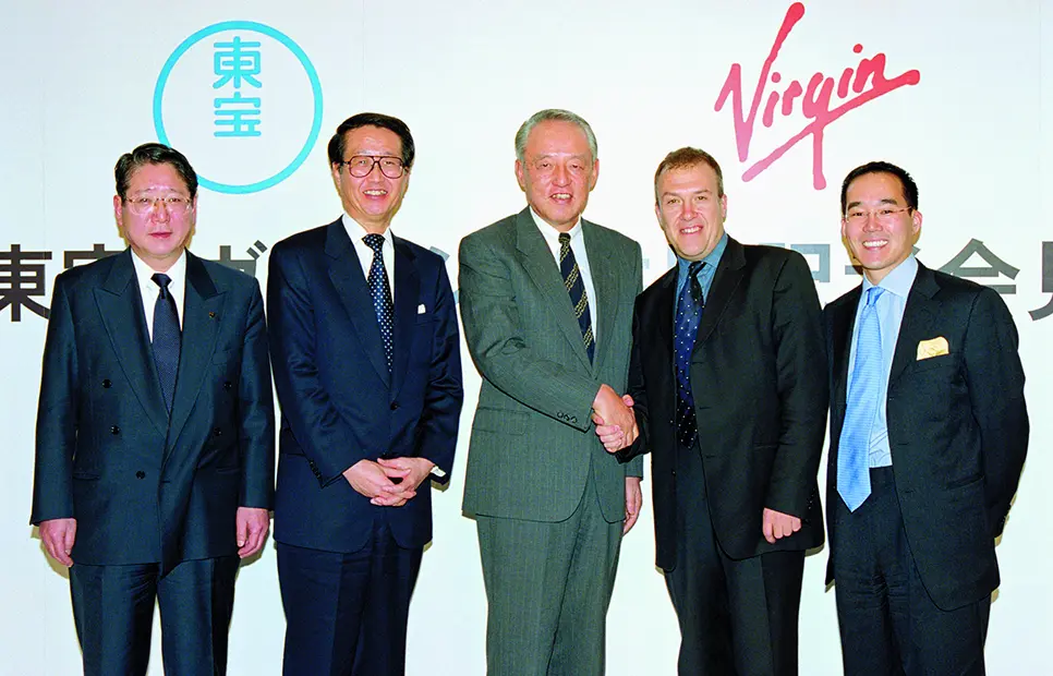 ヴァージン・シネマズ・ジャパン株式会社買収時の記者会見の様子